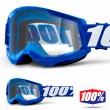 100% STRATA2 Blue Motocross Goggles - Clear Lens