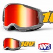 100% STRATA2 Izipizi Motocross Goggles - Mirror Red Lens