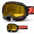 100% ACCURI2 SNOW Borego Snowmobile Goggles - Yellow Vented Dual Lens