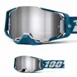 100% ARMEGA Albar MX Goggles - Silver Flash Lens