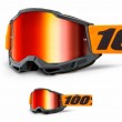 100% ACCURI 2 Orange Motocross Goggle - Mirror Red Lens - Online Sale