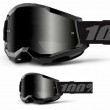 100% STRATA 2 SAND Black Motocross Goggles - Smoke Lens - Sale