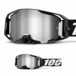 100% ARMATIC Black MX Goggle - Mirror Silver Lens - Sale