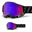 100% ACCURI 2 Blackline Motocross Goggle - Mirror Red Blue Lens - Sale