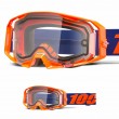 100% ARMATIC ENDURO Neon Orange MX Goggle - Clear Dual-Pane Lens - Sale