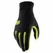 100% BRISKER XTREME Motocross Gloves - Black Fluo Yellow - Sale