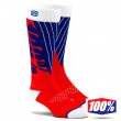100% TORQUE Comfort Motocross Socks - Red Blue