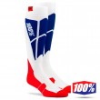 100% HI SIDE Performance Motocross Socks - White Blue