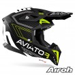 Airoh AVIATOR 3 Primal Dirt Bike Helmet - Yellow Matt