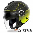 Airoh HELIOS Map Open Face Motorcycle Helmet - Yellow Matt