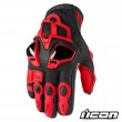 Icon HYPERSPORT SHORT Motorcycle Gloves - Red