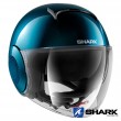 Shark NANO CRYSTAL Midnight Blue Open Face Helmet - Blue Metal