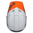 Thor REFLEX CUBE Dirt Bike Helmet - Light Grey Red Orange