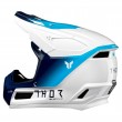 Thor YOUTH FLEET STORM Dirt Bike Helmet - White Navy - Sale