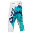 Thor YOUTH LAUNCHMODE BLEACH Motocross Pants - White Aqua - Sale
