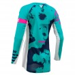Thor WOMEN'S LAUNCHMODE BLEACH Motocross Jersey - White Aqua - Sale