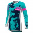 Thor WOMEN'S LAUNCHMODE BLEACH Motocross Jersey - White Aqua - Sale