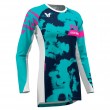 Thor WOMEN'S LAUNCHMODE BLEACH Motocross Jersey - White Aqua - Sale