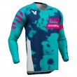 Thor YOUTH LAUNCHMODE BLEACH Motocross Jersey - White Aqua - Sale