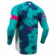 Thor YOUTH LAUNCHMODE BLEACH Motocross Jersey - White Aqua - Sale