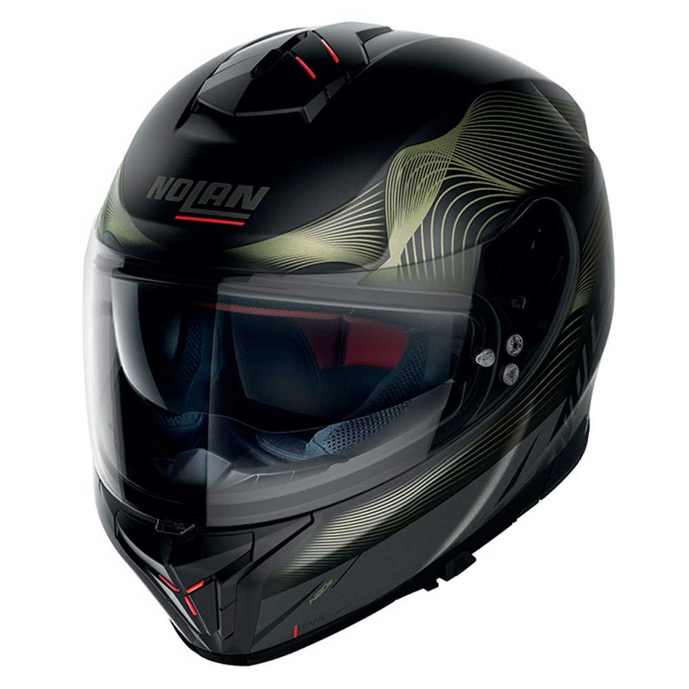 Casco Moto Nolan N80-8 N-COM Powerglide 46 - Nero Opaco Giallo |  SETTANTADUE.IT