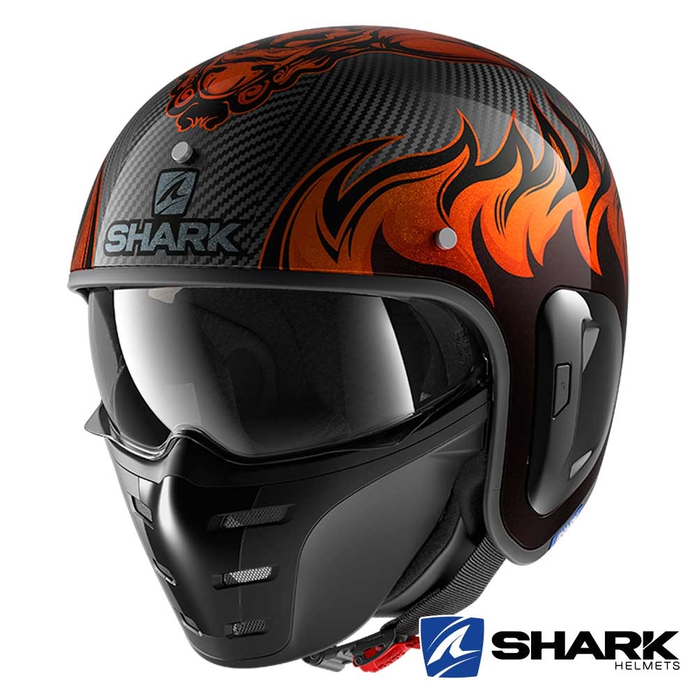 Shark S-DRAK Carbon Vinta DUS casco da moto L nero//grigio